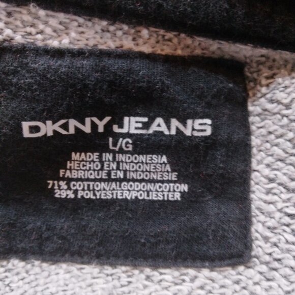 DKNY Jeans Women's Dark Gray Front Side Zipper Top Size Large - Picture 7 of 8